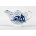 A late 18th century Caughley porcelain miniature milk jug