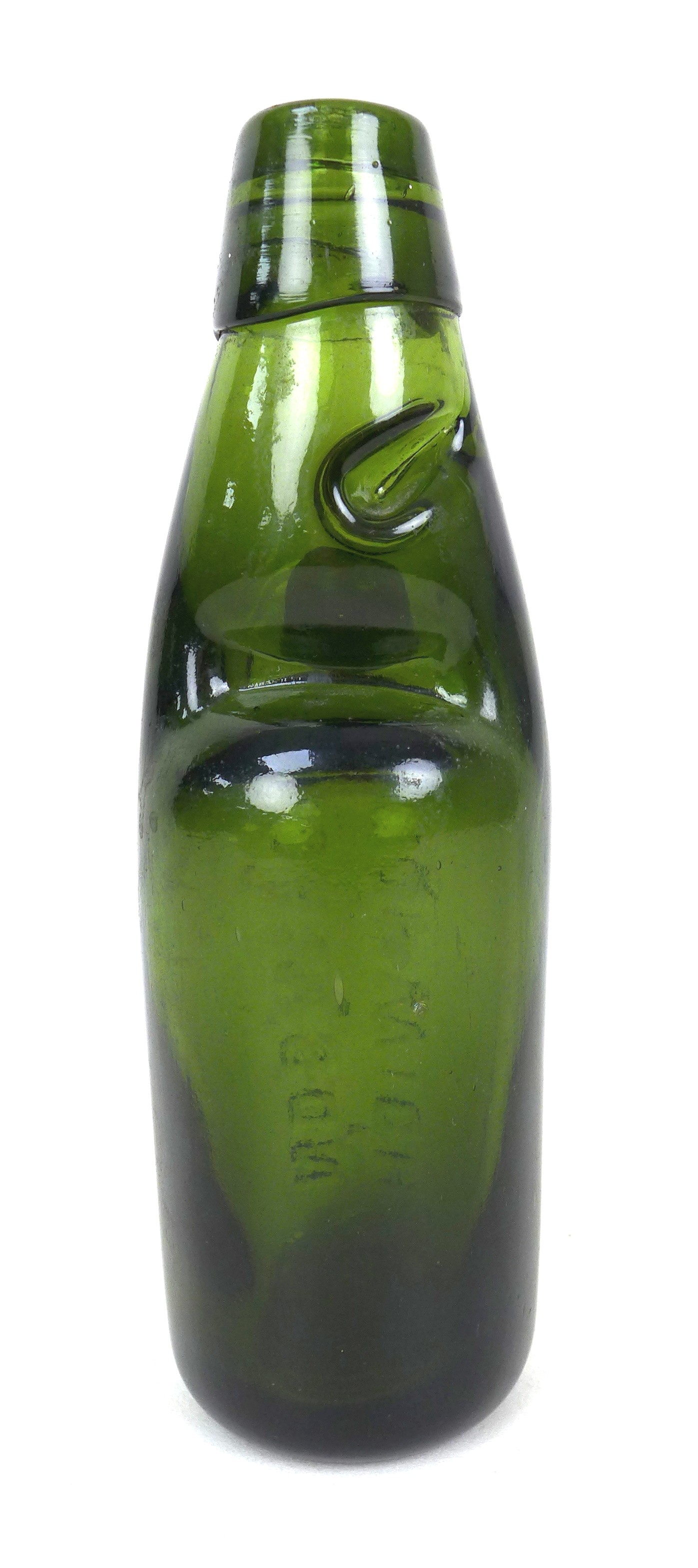 A Dawson of Norwich Codd bottle, dark green glass with marble still intact, heavily embossed 'DAWSON - Image 2 of 4