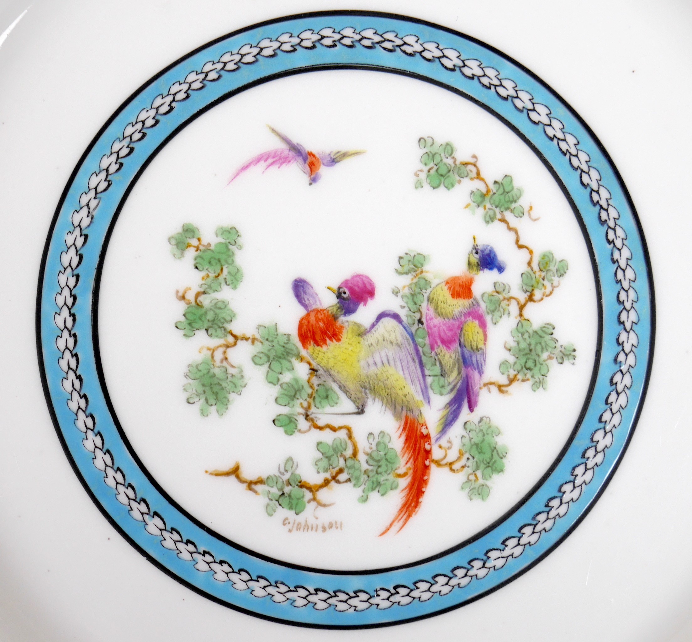 A set of six Royal Worcester china cabinet plates, retailed by Tiffany & Co, New York, circa 1918, - Image 9 of 16