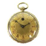 A George IV 18ct gold verge fusee pocket watch