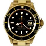 A vintage 18ct gold Rolex Submariner-Date Oyster Perpetual gentleman's wristwatch, circa 1986,