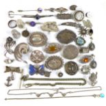 A collection of silver jewellery. (1 bag)