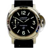 An Officine Panerai Luminor Marina Logo stainless steel cased gentleman's wristwatch, model