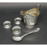A group of five silver items