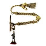 An 18th century gilt brass Albert fob chain