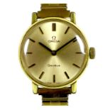 An Omega Geneve gold plated lady's wristwatch, circa 1980, model 511.0410, circular gold dial with