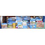 A group of approx 57 boxed jigsaw puzzles. (qty)