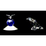 Two Swarovski crystal ornaments, comprising a Crystal Planet Vision 2000 collectors' piece, A7607 NR