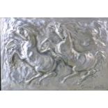 Gianni Testa (Italian, b. 1936): 'Composizione S/6', bas-relief study of two rearing horses, 86/999,