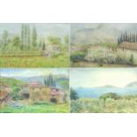 G. B. Favilla (Italian school, 20th Century): a group of oil paintings of the Italian countryside,