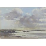 James Longueville (British, Northern school, b. 1942): 'Light on the Estuary', watercolour, 26.5