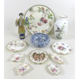 A group of mixed ceramics, including a Wedgwood charger, pattern W 1959, 39.4 by 39.4cm, eight