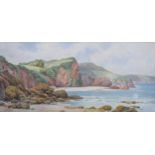 C. N. Rowe (British, 20th century): a Cornish beach view, signed lower left, watercolour, 17 by