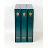 Three part filled Stanley Gibbons albums II, III and IV of late 20th century unused and mint stamps,