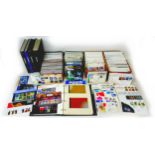 A collection of British mint presentation packs and other stamps, comprising over 300 mint