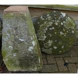 A Cotswold stone staddle stone, 53 by 53 by 71cm high.