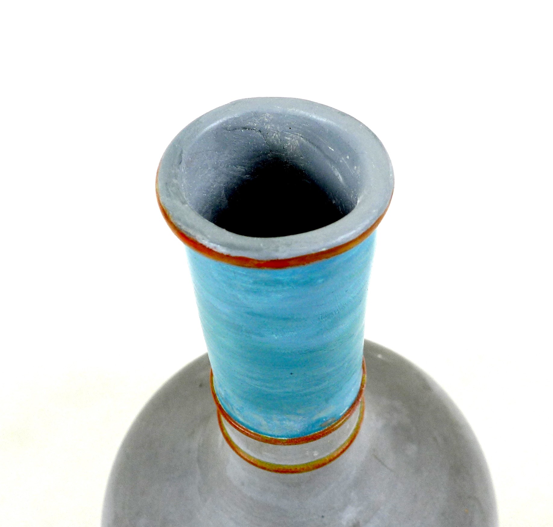 A Victorian terracotta bottle vase, a/f neck damaged and replaced, finely painted with classical - Image 8 of 14