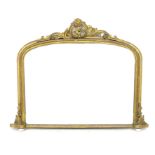 A gilt over mantle mirror, with ornate composite decoration, a/f, 126 by 7 by 98cm high.