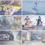 After Sir William Russell Flint (British, 1880-1969): two limited edition prints, "The Mill Pool"