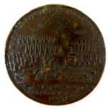 A Prince of Hanover, Prince William Duke of Cumberland copper medallion, Battle of Culloden