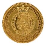 A George III gold half-guinea, 1804, obverse with seventh laureate head right, inscribed GEORGIVS