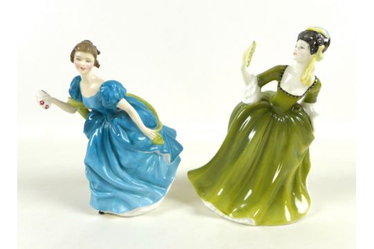 A group of five Royal Doulton lady figures, comprising 'Belle O the Ball', HN1997, 20 by 16.5cm - Image 8 of 10