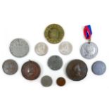 A group of commemorative medallions and tokens, 18th to 20th century, including George V and