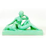 After Levallois François (French, 1882-1965): an Art Deco figural group with female reclining nude