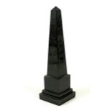 A 19th century slate obelisk, in Grand Tour style