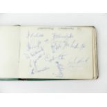 A late 1940s autograph book, with signatures from 1948 Sheffield Wednesday, Brentford F.C.,