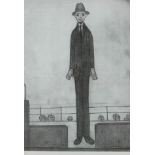 After Laurence Stephen Lowry (British, 1887-1976): 'The Tall Man', a monochrome reproduction