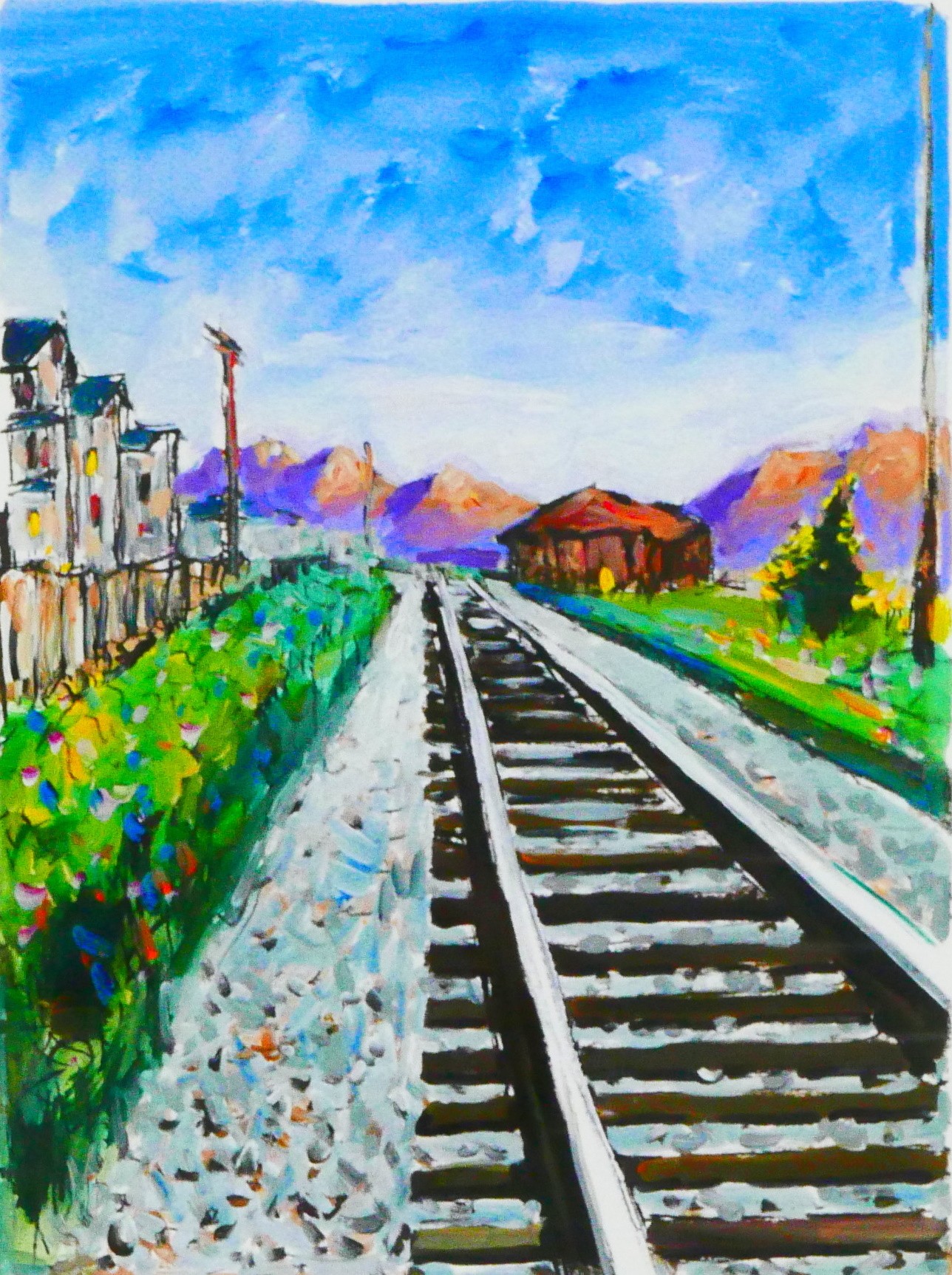 After Bob Dylan (American, b.1941-): Four 'Train Tracks' limited edition signed giclee prints,