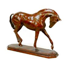 George Bingham (British, 20th/21st century): a limited edition bronze sculpture of a horse, signed