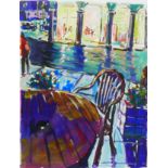 After Bob Dylan (American, b.1941-): 'Sidewalk Cafe' signed limited edition giclee print, from the