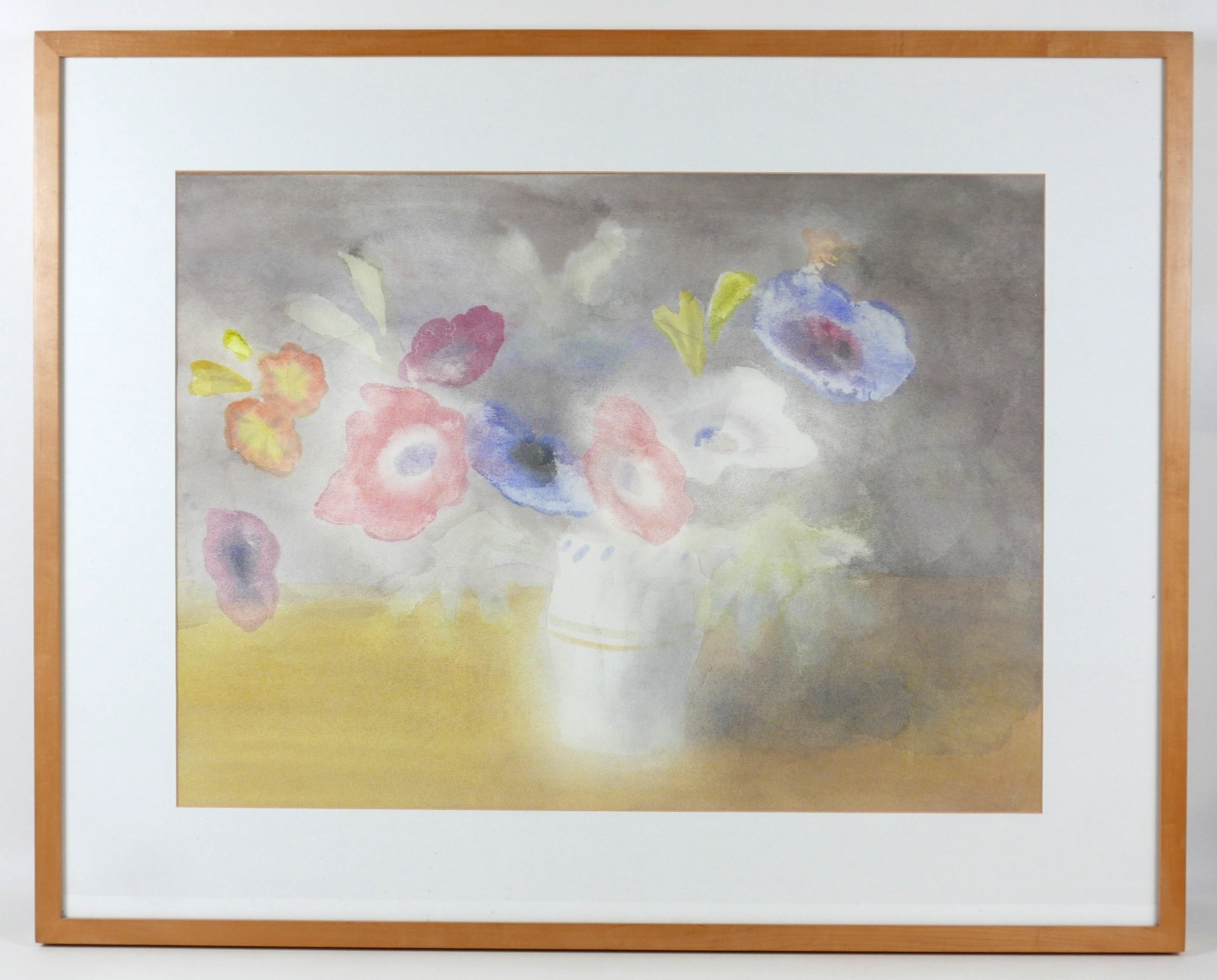 David Willetts (British, b. 1939): 'Anemones With Freesias', watercolour on paper, 55 by 76cm, - Image 2 of 4