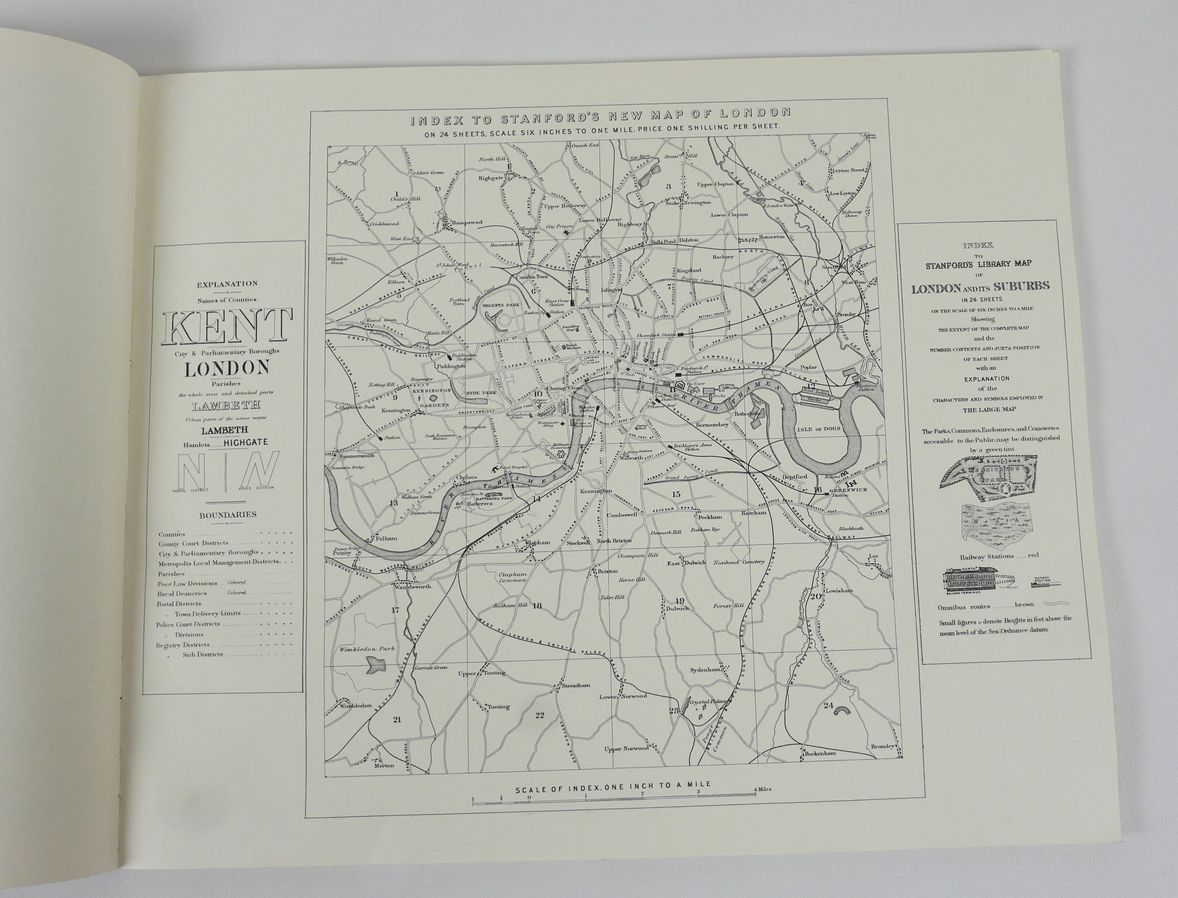 A copy of Stanford's Library Map of London and its Suburbs - Image 2 of 8