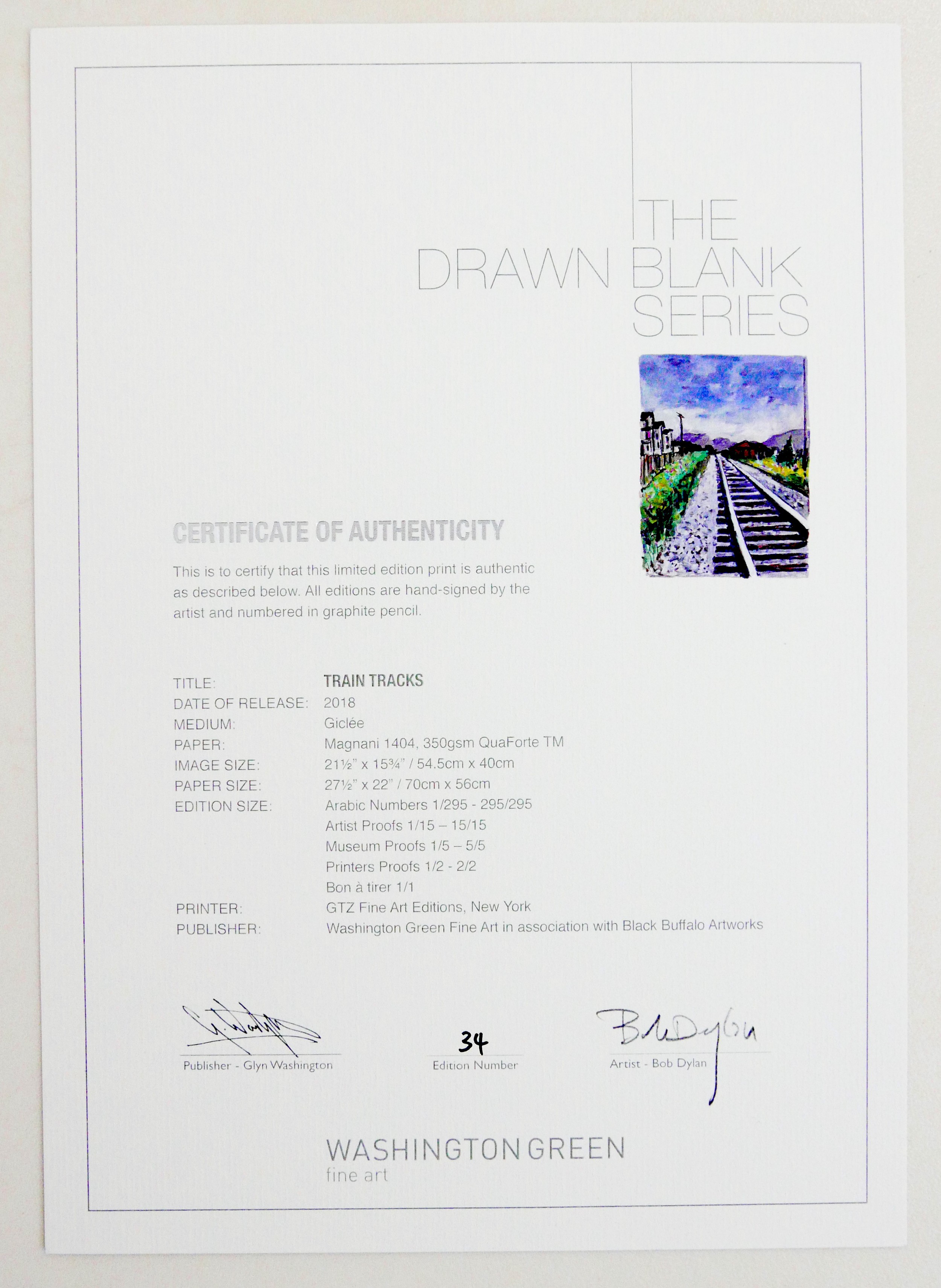 After Bob Dylan (American, b.1941-): Four 'Train Tracks' limited edition signed giclee prints, - Image 20 of 21