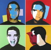 Peter Gwyther and Robbie Williams, a set of four silkscreen prints on paper, 'Robbie I - IV', co-