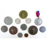 A group of commemorative medallions and tokens, 18th to 20th century, including George V and