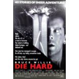 Die Hard (1988) film poster, starring Bruce Willis, 100 by 67.4cm, framed and glazed, 107 by 74cm.