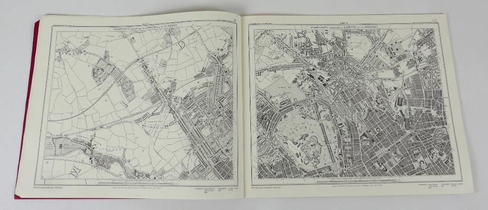 A copy of Stanford's Library Map of London and its Suburbs, 24 Sheets, on the scale of Six Inches to - Image 3 of 8