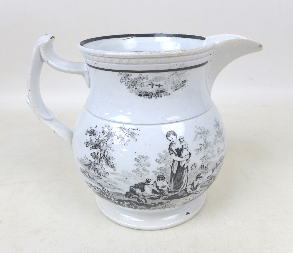 A group of four water jugs, including a Clarice Cliff tall jug with leaf and branch stylised handle, - Image 10 of 13