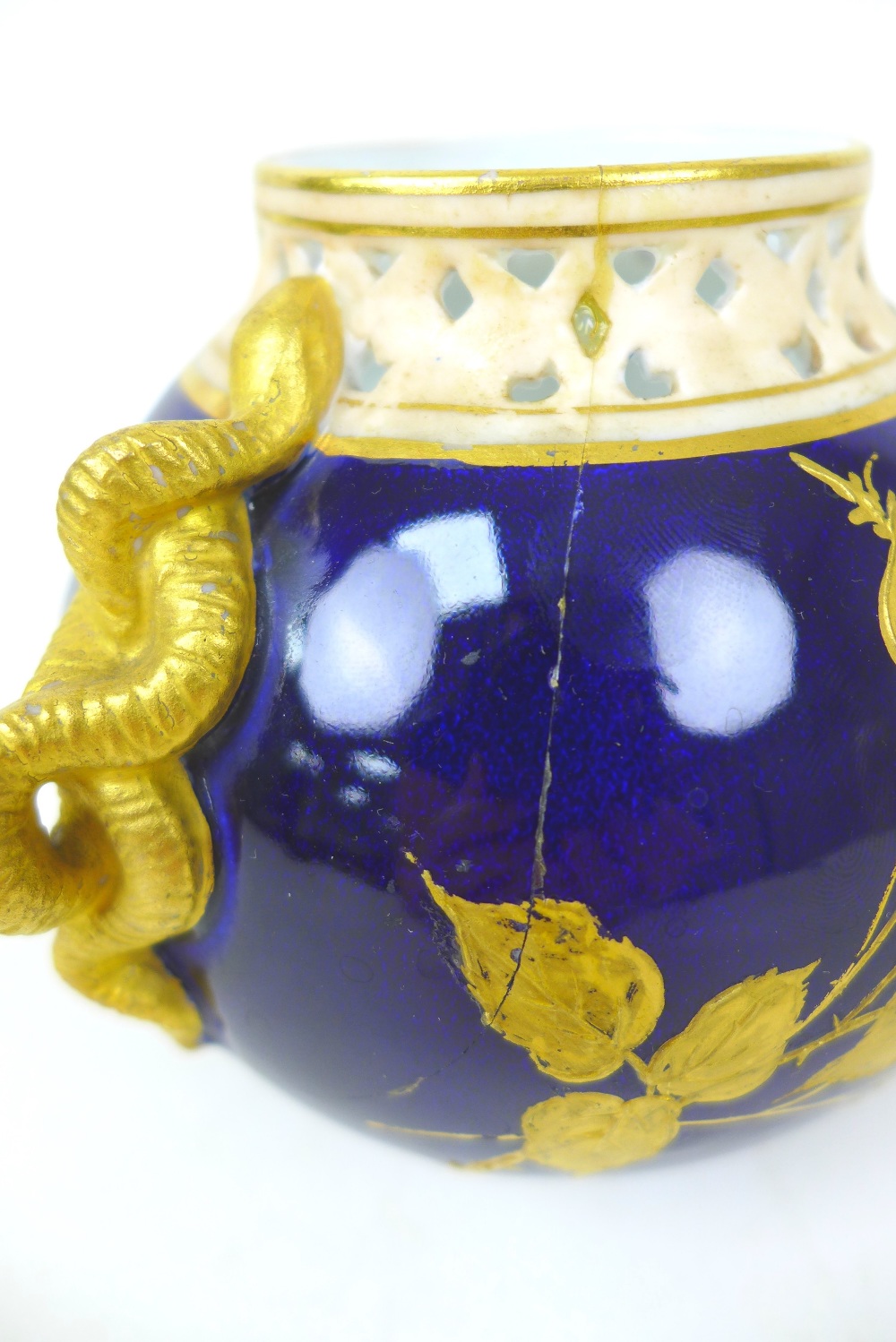 A collection of Grainger & Co Worcester wares, including a porcelain reticulated cup, cover and - Image 8 of 15