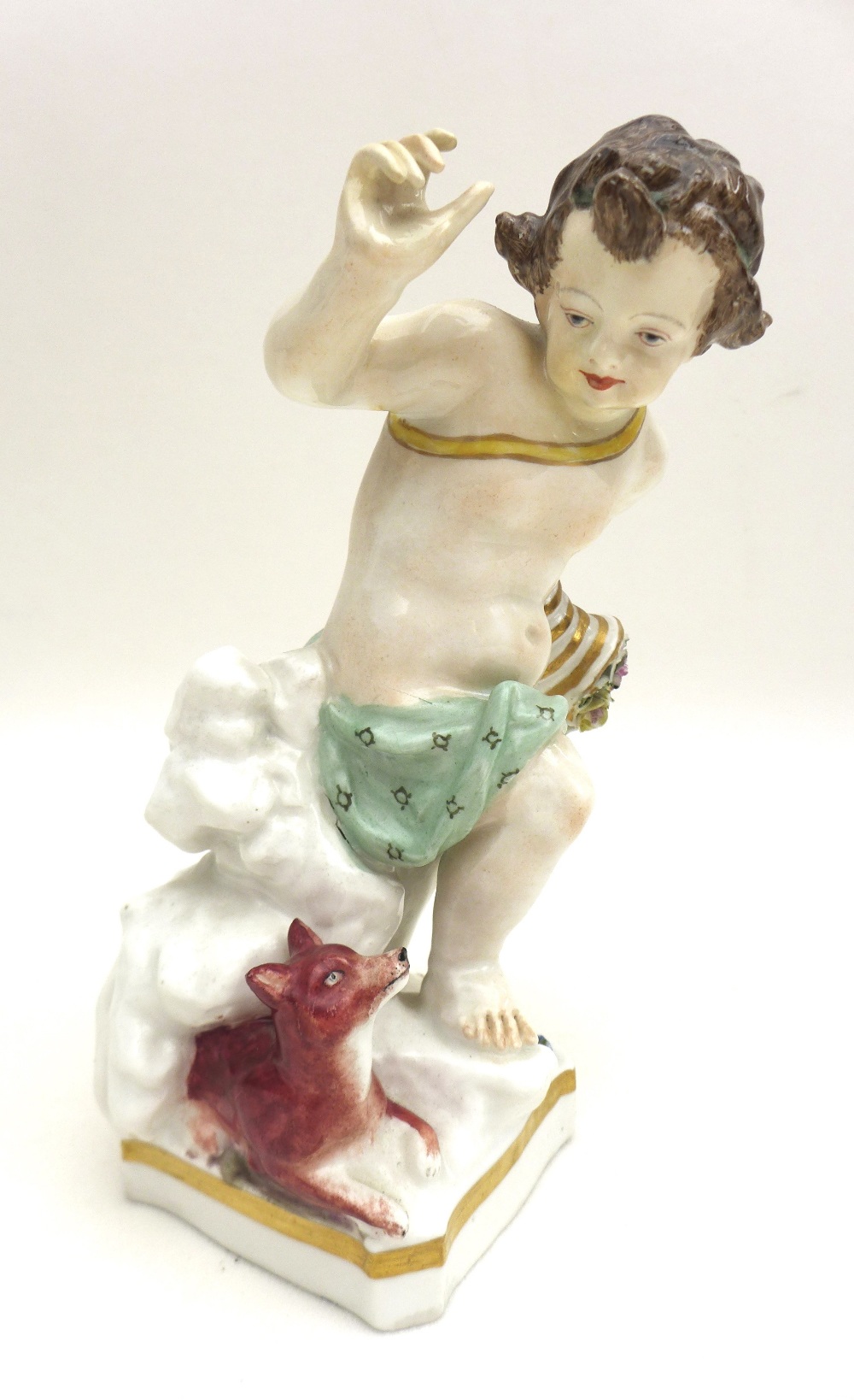 CATALOGUE AMENDMENT: A set of four 19th century Meissen style porcelain putti figures - Image 11 of 13