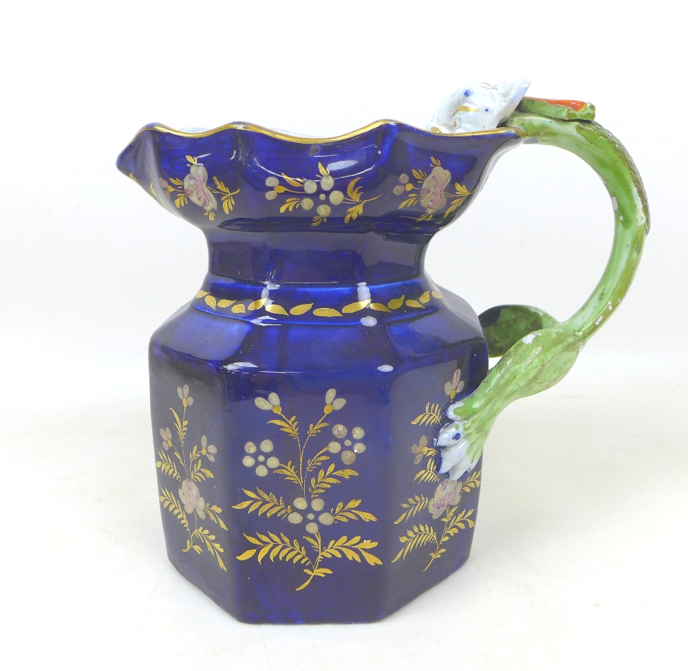 A group of four water jugs, including a Clarice Cliff tall jug with leaf and branch stylised handle, - Image 5 of 13