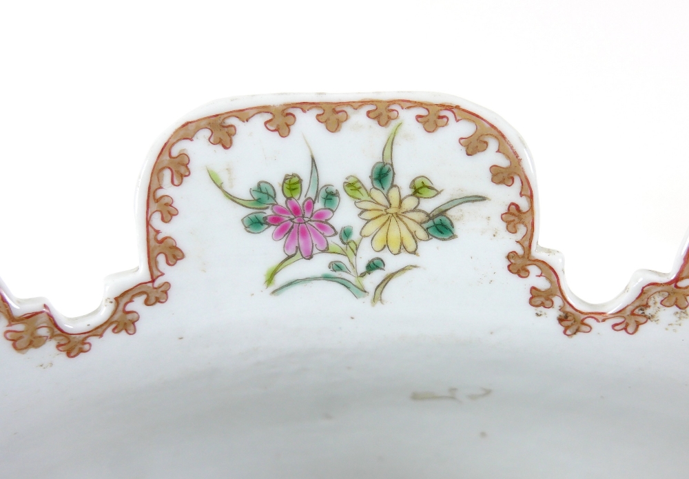 A French 'famille-rose' porcelain monteith, possibly Samson, late 19th century, of oval form, - Image 5 of 9