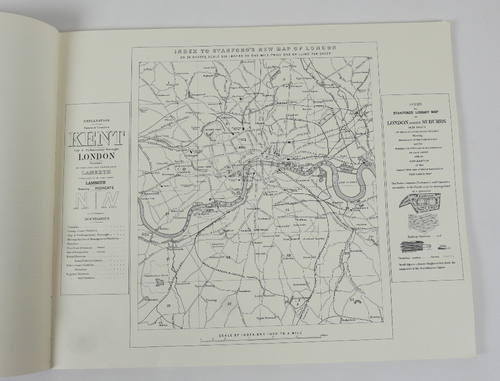 A copy of Stanford's Library Map of London and its Suburbs, 24 Sheets, on the scale of Six Inches to - Image 2 of 8