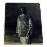 Seven WWI and later photographic negative plates, including RAF Lieutenant A. J. Arkill MC OBE,