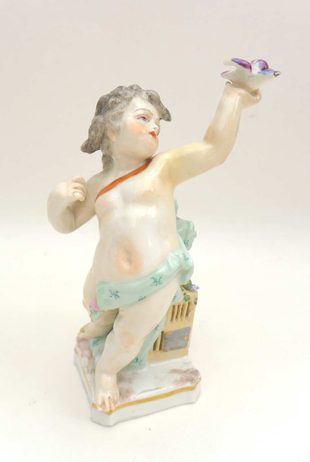 CATALOGUE AMENDMENT: A set of four 19th century Meissen style porcelain putti figures - Image 2 of 13