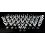A suite of forty St Louis crystal drinking glasses, in the pattern 'Tommy', in various sizes,